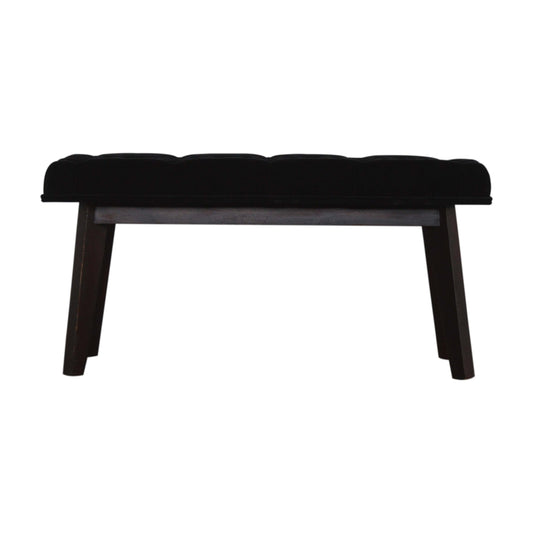 Nordic Style Black Velvet Hallway Bench