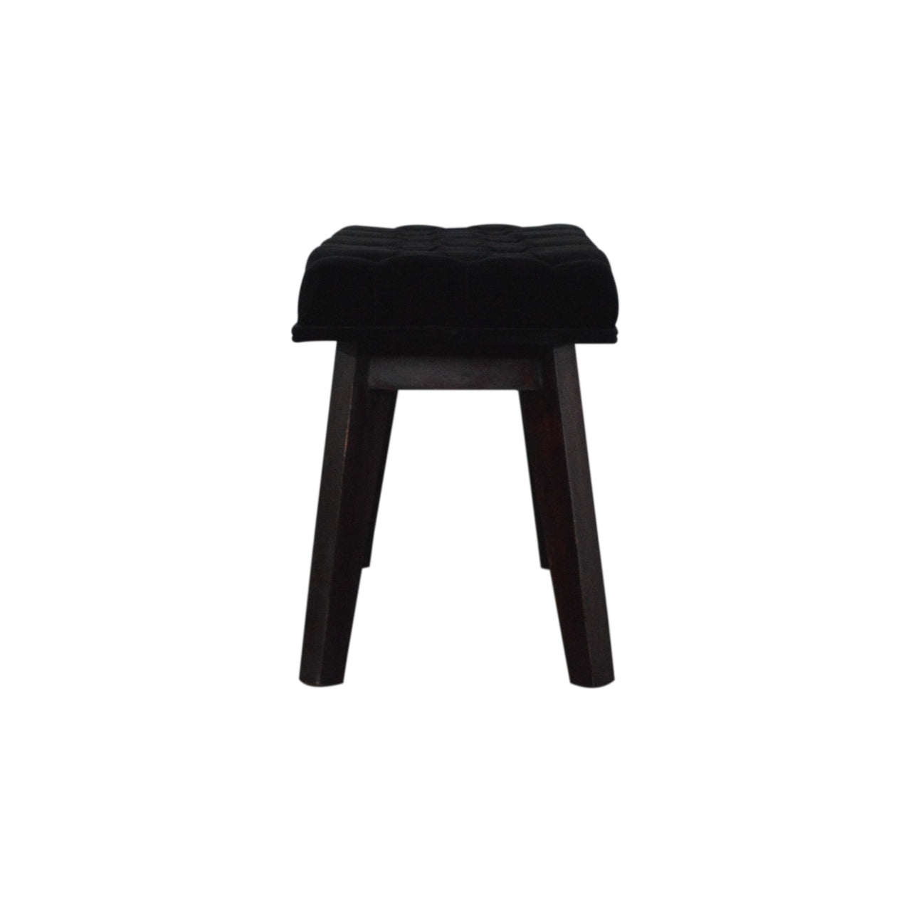 Nordic Style Black Velvet Hallway Bench