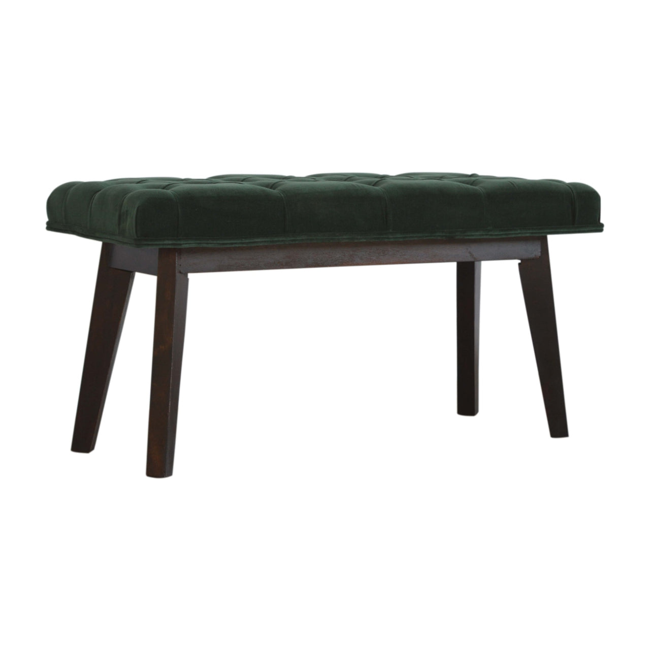 Nordic Style Emerald Velvet Hallway Bench
