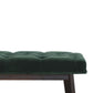 Nordic Style Emerald Velvet Hallway Bench