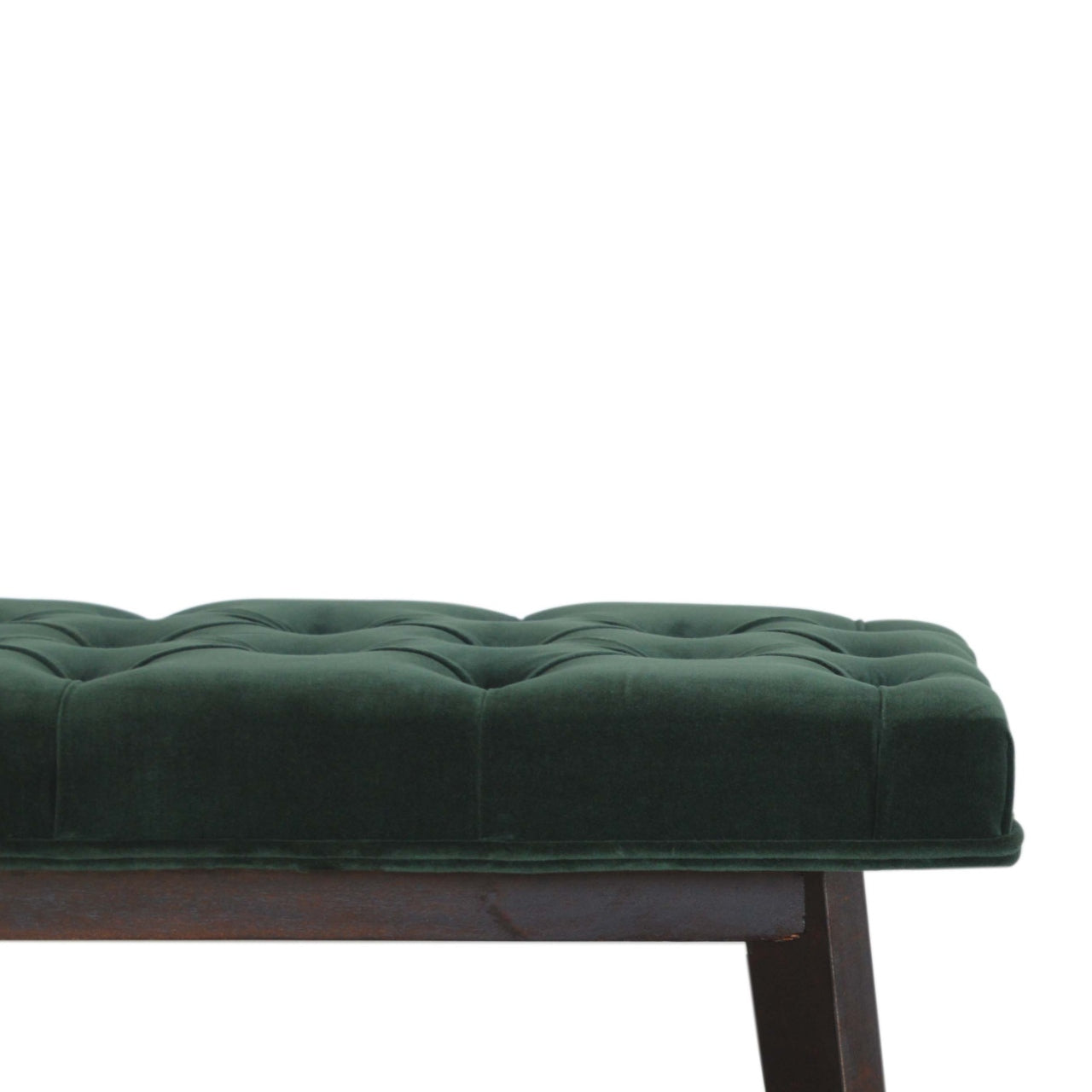 Nordic Style Emerald Velvet Hallway Bench