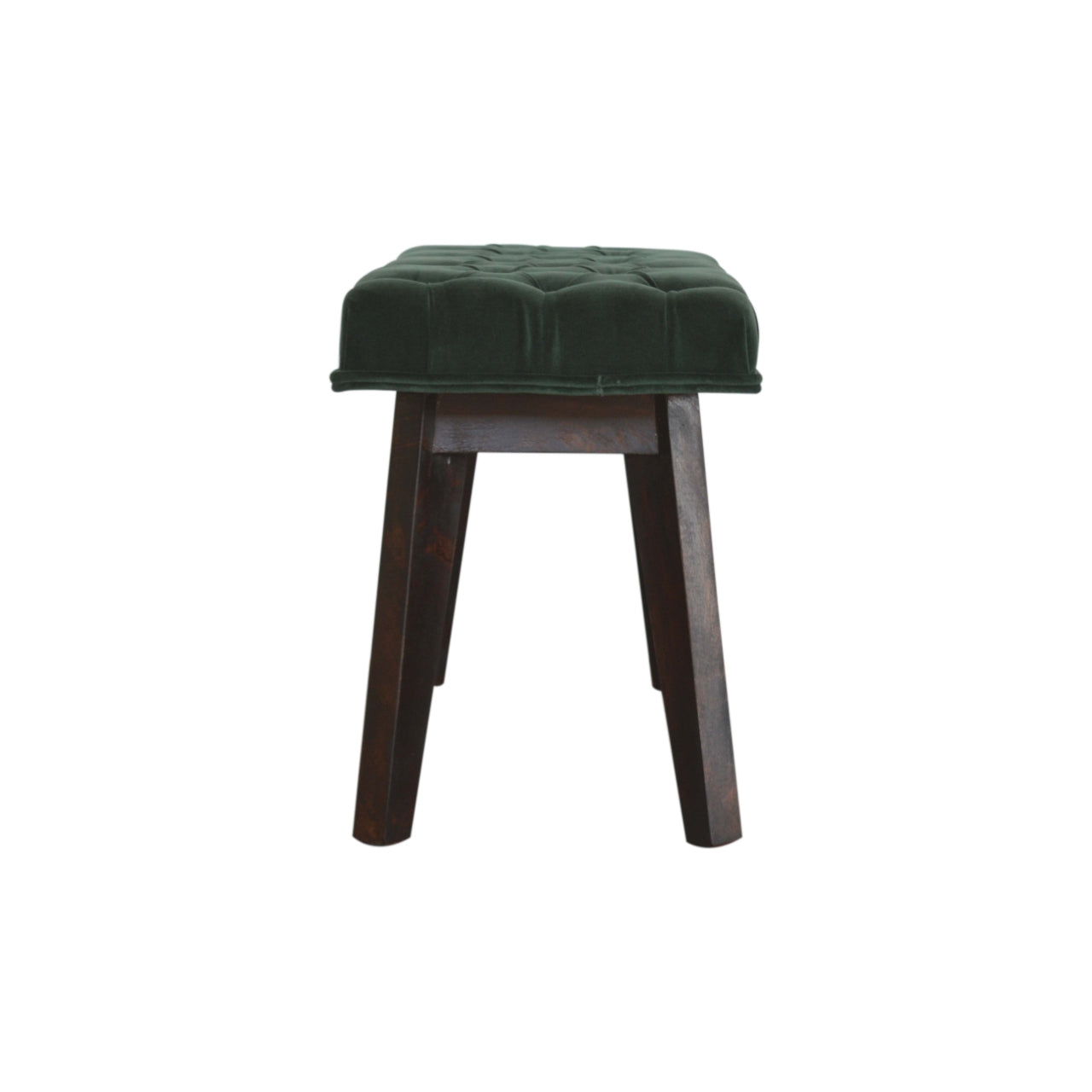 Nordic Style Emerald Velvet Hallway Bench