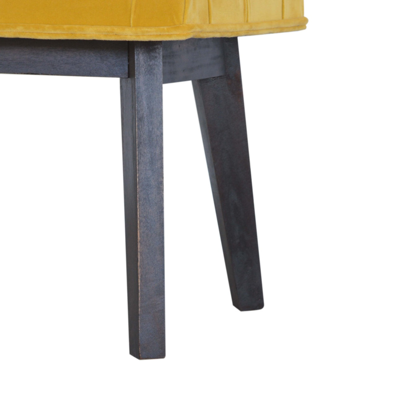 Nordic Style Mustard Velvet Hallway Bench