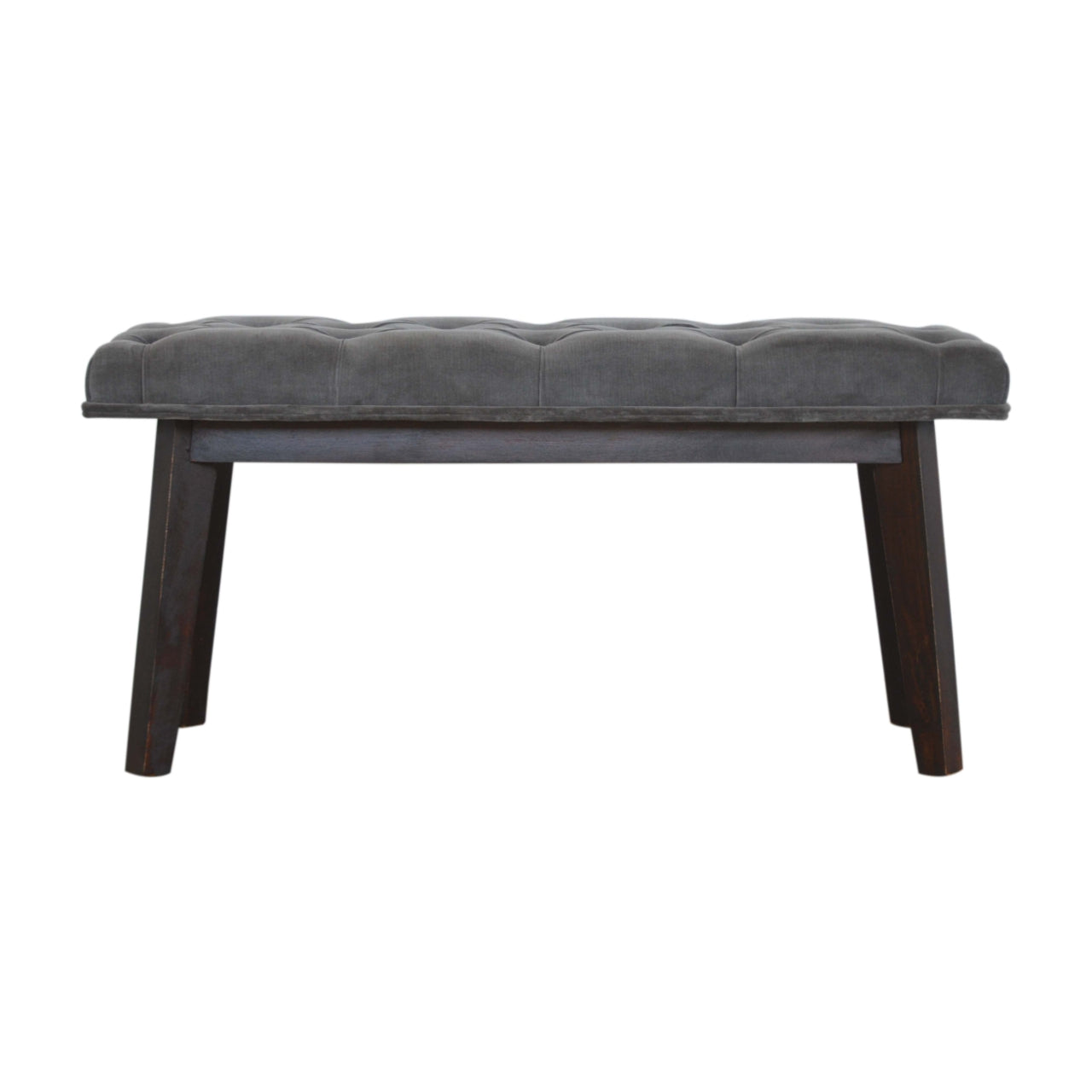 Nordic Style Grey Velvet Hallway Bench