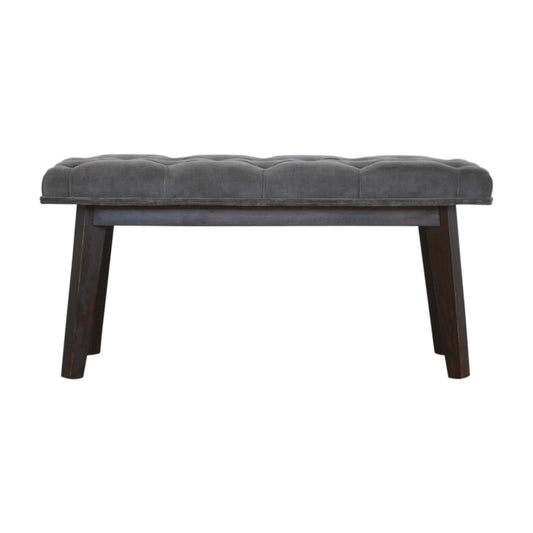 Nordic Style Grey Velvet Hallway Bench