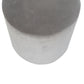 Medium Grey Velvet Footstool with Wooden Base