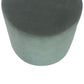 Medium Emerald Green Velvet Footstool with Wooden Base