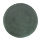 Medium Emerald Green Velvet Footstool with Wooden Base