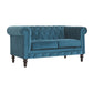Chesterfield Dark Teal Loveseat
