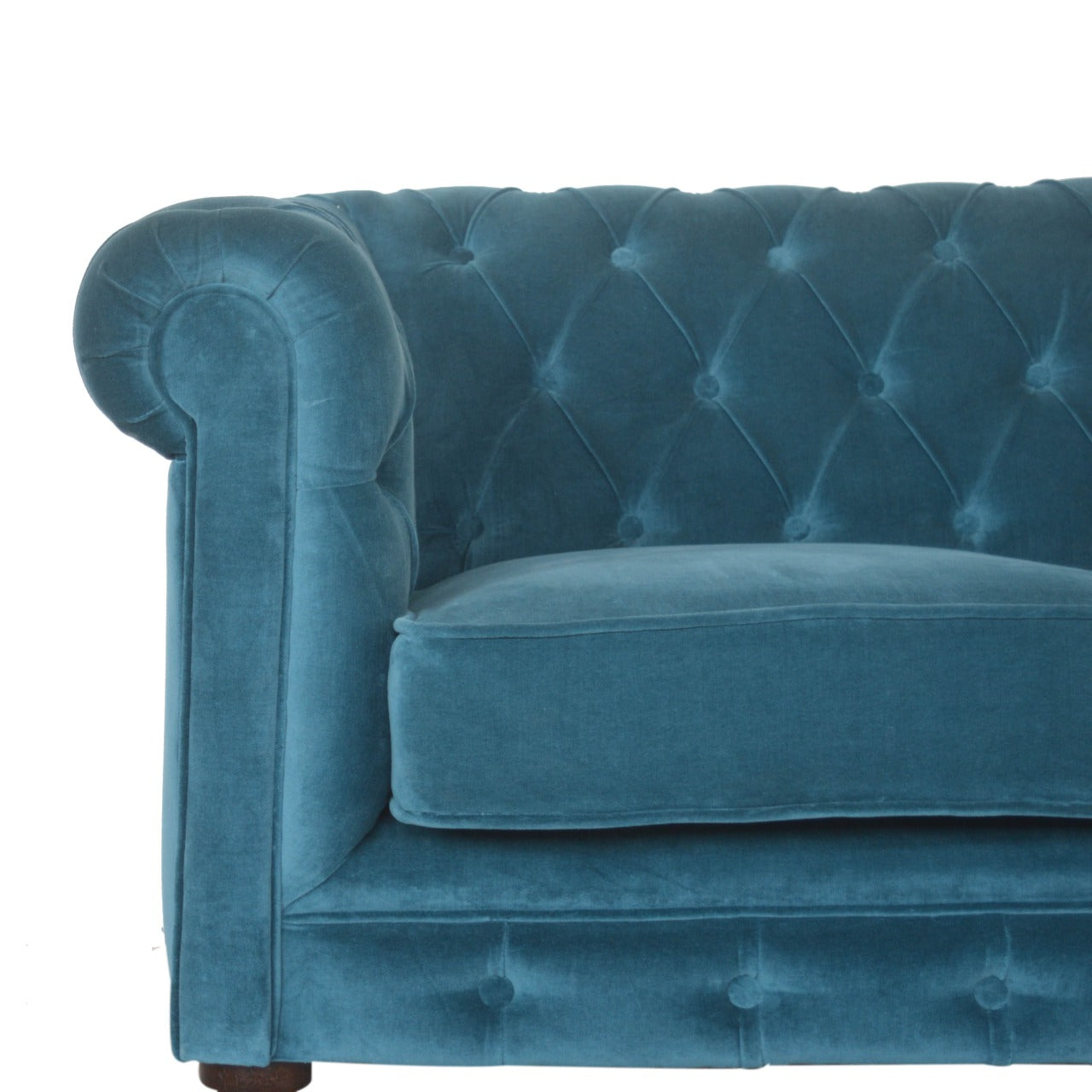 Chesterfield Dark Teal Loveseat