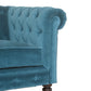 Chesterfield Dark Teal Loveseat