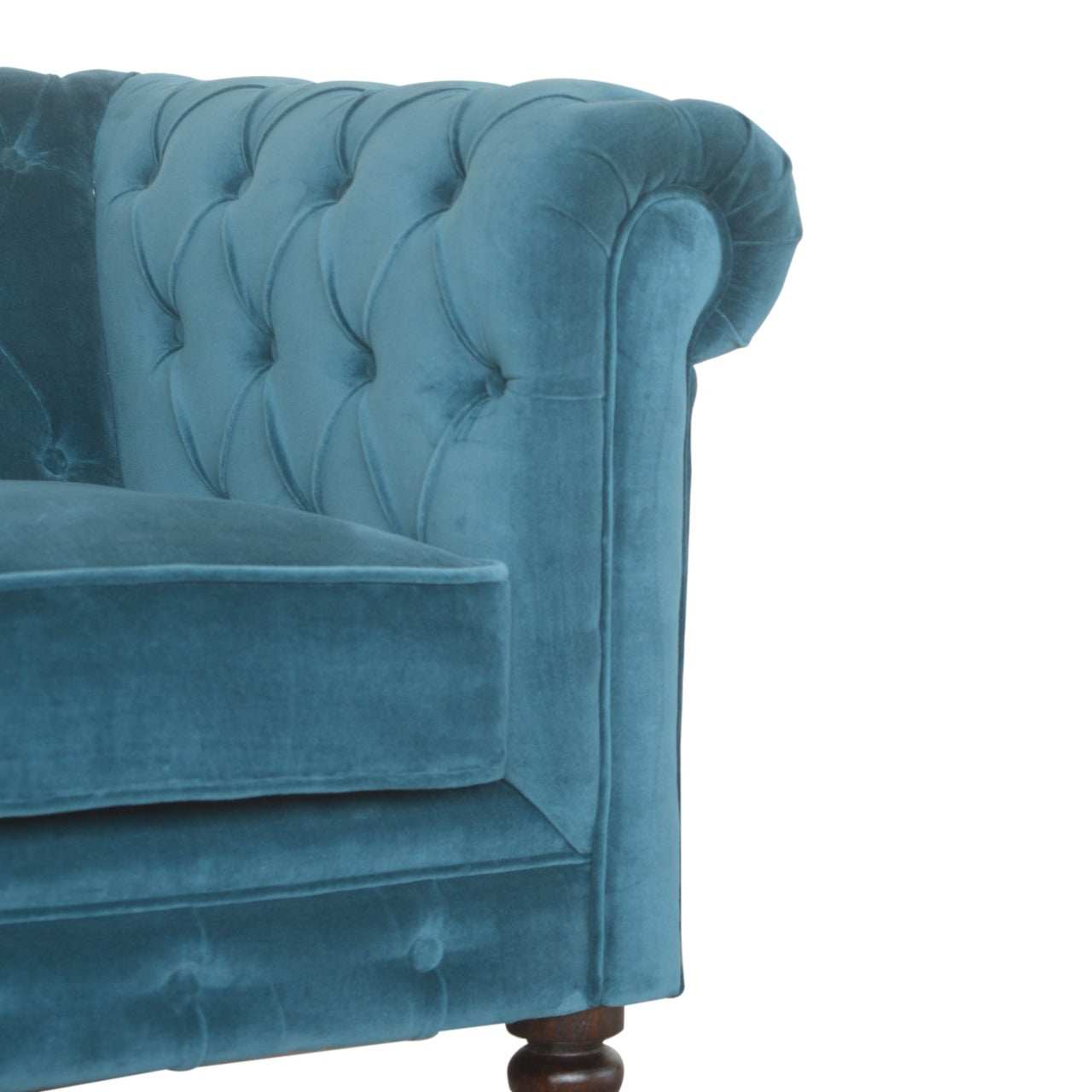 Chesterfield Dark Teal Loveseat