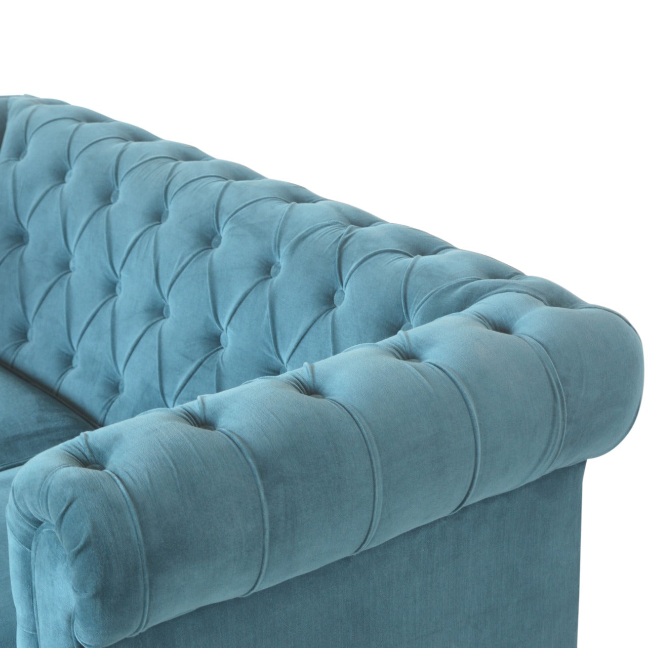 Chesterfield Dark Teal Loveseat