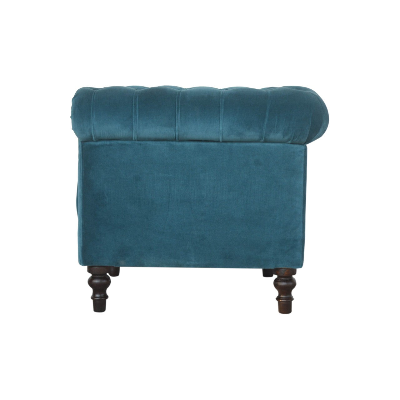 Chesterfield Teal Velvet Armchair