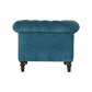 Chesterfield Teal Velvet Armchair