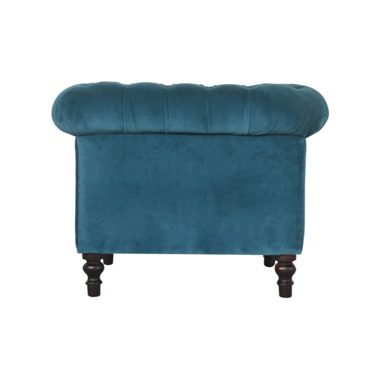 Chesterfield Teal Velvet Armchair