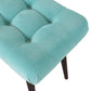 Nordic Aqua Cotton Velvet Curved Bench