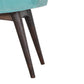 Nordic Aqua Cotton Velvet Curved Bench