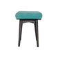 Nordic Aqua Cotton Velvet Curved Bench