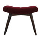 Nordic Wine Red Cotton Velvet Curved Bench