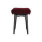 Nordic Wine Red Cotton Velvet Curved Bench