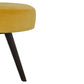 Round Tripod Footstool In Mustard Velvet