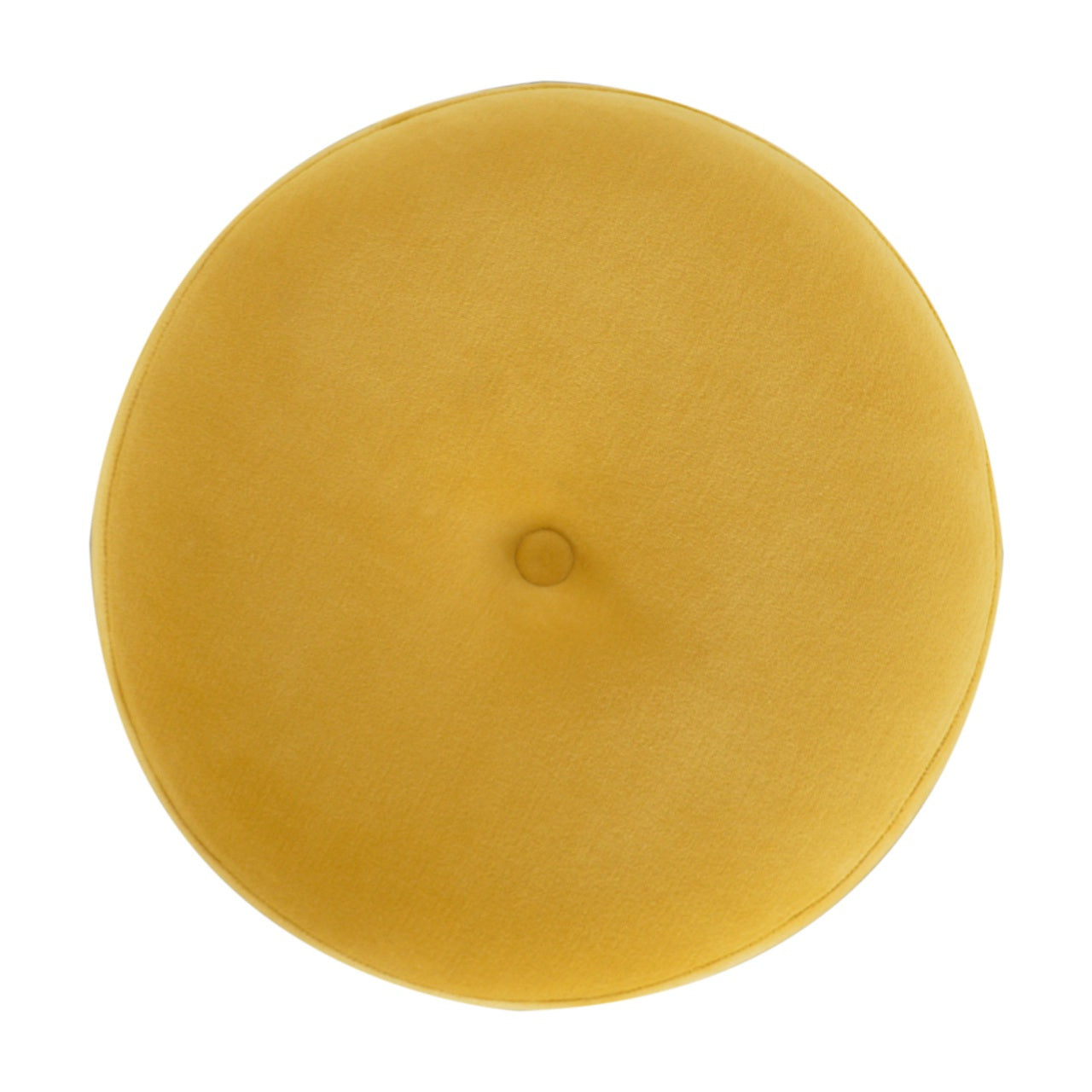 Round Tripod Footstool In Mustard Velvet