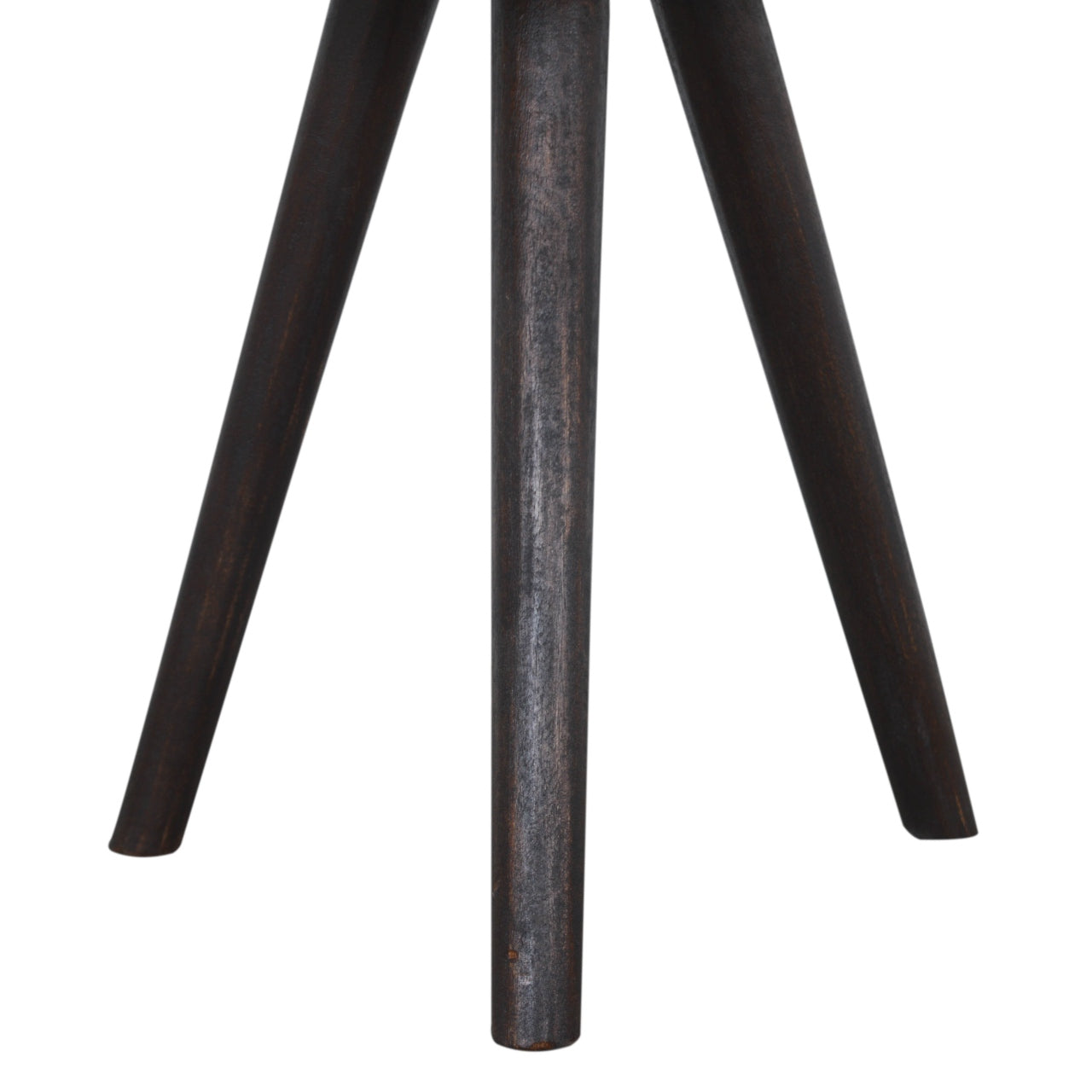 Round Tripod Footstool In Mustard Velvet