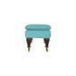 Chester Aqua Velvet Bench with Castor Feet