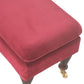Chester Wine Red Velvet Bench with Castor Feet