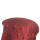 Petite Wine Red Velvet Accent Chair
