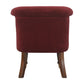 Petite Wine Red Velvet Accent Chair