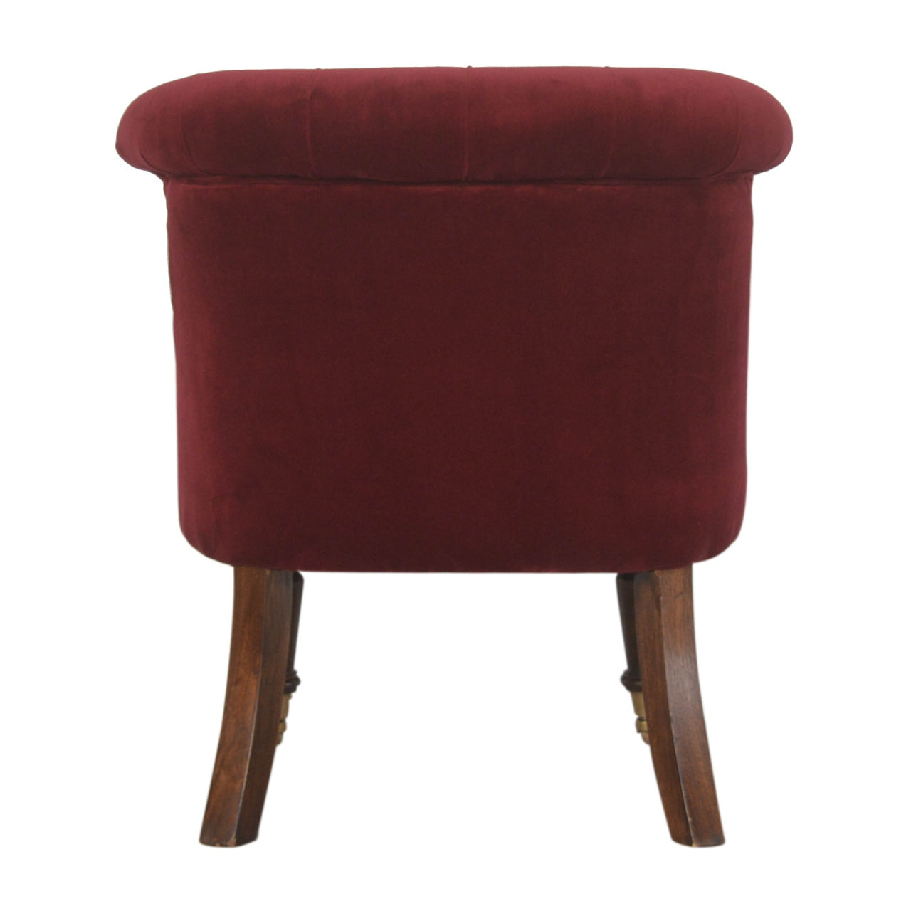 Petite Wine Red Velvet Accent Chair