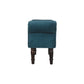 Classic Bench with Turned Feet in Teal Velvet