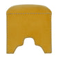 Studded Footstool in Mustard Velvet