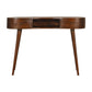 Wave Chestnut Writing Desk with 2 Drawers