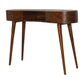 Wave Chestnut Writing Desk with 2 Drawers