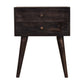 Modern Solid Wood Bedside in Ash Black