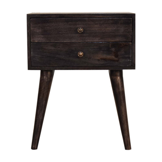 Modern Solid Wood Bedside in Ash Black