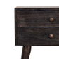Modern Solid Wood Bedside in Ash Black