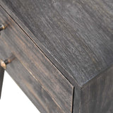 Modern Solid Wood Bedside in Ash Black