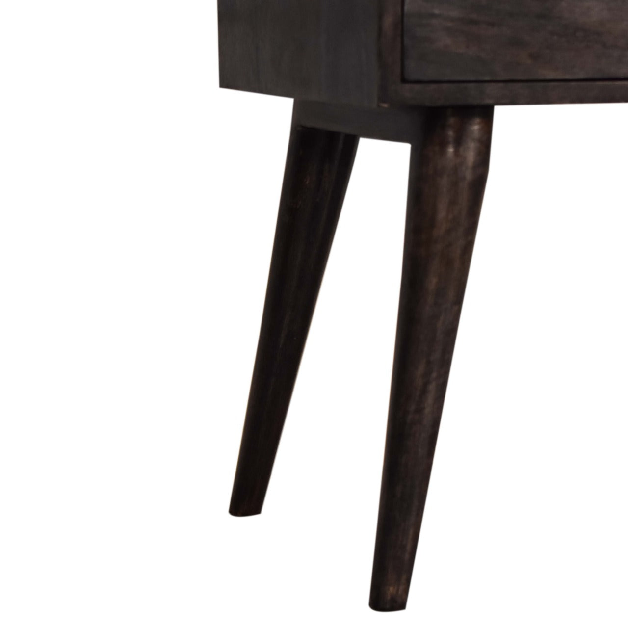 Modern Solid Wood Bedside in Ash Black