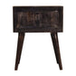 Modern Solid Wood Bedside in Ash Black