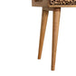 Tray Style Footstool in Leopard Velvet