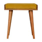 Tray Style Footstool in Mustard Velvet