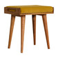 Tray Style Footstool in Mustard Velvet