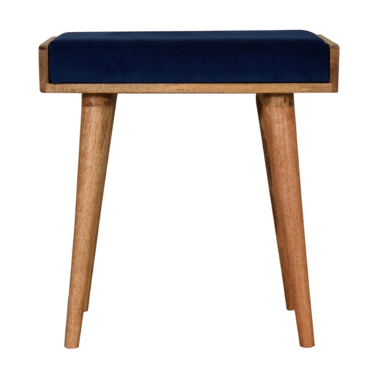 Tray Style Footstool in Royal Blue Velvet