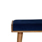Tray Style Footstool in Royal Blue Velvet