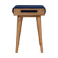 Tray Style Footstool in Royal Blue Velvet