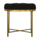 Clover Footstool in Black Velvet